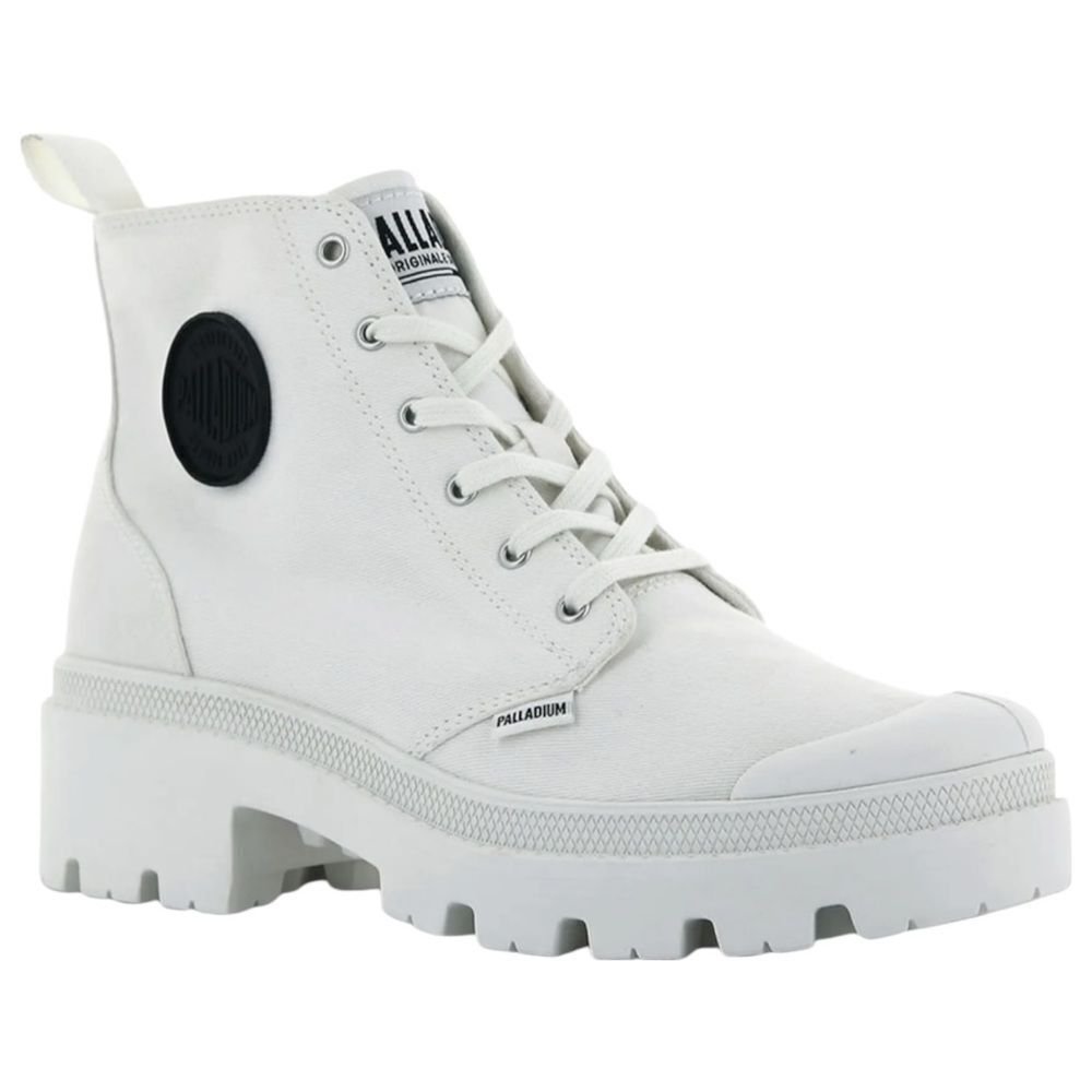 Palladium Women's Pallabase Twill Star White Bootie Size 10